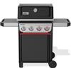 WEBER Barbecue a Gas da Giardino BBQ da Esterno Potenza 10.2 kW 2 Bruciatori in Acciaio Inox con Ruote e Griglie in Ghisa Smaltata colore Nero - 1500797 Spirit E-425