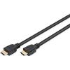 DIGITUS Cavo di connessione HDMI 2.1 Ultra High Speed, tipo A, 1,0 m, con canale Ethernet, UHD-II 8k/60Hz, 4k/120Hz, compatibile con PS5, Xbox Series, TV/beamer, contatti placcati oro, nero