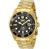 Invicta Pro Diver - Orologio da Uomo in Acciaio Inossidabile con Movimento al Quarzo, Nero/Oro - 43 mm
