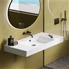 Catalano Premium Lavabo a Parete 100x47 con foro per rubinetteria e piani laterali