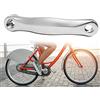 IBK Pedivella Braccio Bicicletta in Alluminio Cromato forgiato Colore Argento Cromo Satinato 170mm Grigio