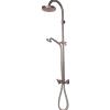 BOSSINI - LIBERTY colonna doccia ottone completa soffione Ø 21cm gruppo doccia esterno con deviatore - L01213 : Finitura - Cromo lucido