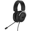 ASUS TUF Gaming H3 Gun Metal Cuffie, Virtual Surround 7.1, Archetto in Acciaio Inossidabile e Cuscinetti per Raffreddamento Rapido, Compatibile con PC, PS4, Xbox One e Nintendo Switch, grigio, Cablate