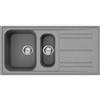 Smeg LZ102CT Lavello 100X50 cm 2 Vasche Rettangolare con Gocciolatoio Grigio