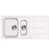 Smeg LZ102B Lavello 100X50 cm 2 Vasche con Gocciolatoio Sintetico Bianco