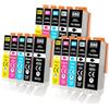 Yowell 15x PGI-580 CLI-581 Cartucce per Canon 580XL 581XL Multipack | per PIXMA TR7550 TR8500 TR8550 TS6150 TS6151 TS6250 TS6251 TS6350 TS6350a TS6351 TS6351a TS705 TS705a
