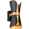 Trio Leuchten Wandleuchte Coat 218600280, Metall Schwarz matt, exkl. 2x GU10
