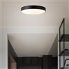 Lightbox Basic LED lampada da parete e soffitto | Ø 50 cm | plafoniera con cornice nera e CCT (3000-6500K) & timer & luce notturna | dimmerabile tramite telecomando | 36W, 5500lm | in metallo/plastica