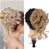 Shangxiu Extension per capelli con fascia alta, per donne e ragazze (24/27 (biondo naturale/miele))