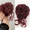 Shangxiu chignon finto per capelli Hair Extension Ponytail Estensioni di Capelli Veri Ricci Pezzi di Capelli Ondulati Updo Coda di Cavallo Ciambella per Capelli Chignons Accessori per Capelli (nero/bugrundy)