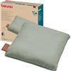Beurer Cuscino massaggiante Beurer MG 139 a batteria con funzione calore attivabile, massaggio Shiatsu, realizzato in materiale riciclato, lavabile in lavatrice, spegnimento automatico, 40x40 cm, verde menta