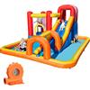 Baralir Castello Gonfiabile con Ventilatore, Scivolo a secco/Acqua, Piscina di palline oceaniche/Parco acquatico, 400×320×200 cm, Castello gonfiabile interno/esterno per Bambini dai 3 ai 10 anni