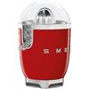 Smeg, Spremiagrumi Elettrico CJF11RDEU, Spremitura a Pressione Manuale, Beccuccio Antigoccia e Cono Universale, Base Antiscivolo, Avvolgicavo Integrato, 70W, Rosso