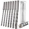 KSP-TEC® | Set di punte per trapano SDS Plus | punte per trapano a percussione per calcestruzzo con 4 tagli, nelle dimensioni 5,6,6,8,8,10,12 | (SDS Plus, 7 pezzi)