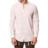 Amirante Antica Sartoria Napoletana Camicia uomo in puro lino collo coreano slim fit color ècru Made in Italy