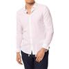 Amirante Antica Sartoria Napoletana Camicia uomo in puro lino collo francese slim fit color bianco Made in Italy