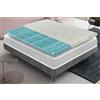 Topper 9 zone in MyMemory Foam pantografato con rivestimento all'aloe vera 80x190 - Singolo (Standard)