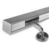 Inoxlm S.r.l. Corrimano in acciaio inox con Predisposizione LED, modello QUADRO.