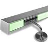 Inoxlm S.r.l. Corrimano in acciaio inox con LED luce multicolor RGB, modello QUADRO.