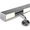 Inoxlm S.r.l. Corrimano in acciaio inox con LED luce calda 3000K, modello QUADRO.