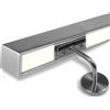 Inoxlm S.r.l. Corrimano in acciaio inox con LED luce naturale 4000K, modello QUADRO.