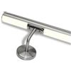 Inoxlm S.r.l. Corrimano in acciaio inox con LED luce naturale 4000K, modello TONDO.