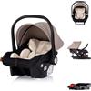 Chipolino set seggiolino auto Isofix stazione base Amore, i-Size gruppo 0+, colorazione:marrone chiaro