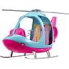 Barbie - Elicottero Barbie Viaggiatrice, elicottero di Barbie rosa e azzurro con elica che gira, con due sedili con cinture di sicurezza allacciabili, giocattolo per bambini, 3+ anni, FWY29