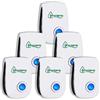 ponizno 6 Pack Repellente Ultrasuoni,Ultrasuoni per Zanzare Repellente Ultrasuoni Antizanzare Ultrasuoni Dissuasore per Topi, Repellenti a Ultrasuoni per Scarafaggi, Ragni,Mosche (white)