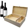 Scatola Porta Bottiglie di Vino in Legno per 2 bottiglie