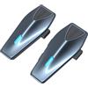 ASMAX S1 Interfono Moto, Comunicazione Bluetooth con Controllo Vocale, Interfono Mesh per 8 Piloti, Ricarica Rapida/Universale/Cancellazione del Rumore/IP67 Impermeabile (Blu-Due)