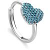 ALFIERI & ST. JOHN 925 Anello incanto in argento con pavé zirconi acquamarina