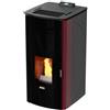 King Termostufa a Pellet Ventilata King 17DD Idro 17kW 420m3 Bordeaux - 500202