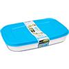 GIO'STYLE Contenitore Ermetico per Affettati e Alimenti - 1L - Made in Italy - Rettangolare - Adatto a Frigorifero, Freezer, Microonde - Linea Ermetici