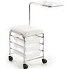 MELCAP Carrello Manicure Pedicure per Estetista Professionale Bianco