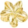 Blausky 2 fermagli per capelli in acrilico a forma di fiore hawaiano, grandi clip per capelli a forma di fiore, antiscivolo, per donne e donne, capelli spessi/sottili, oro