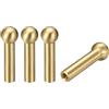 QUARKZMAN Ganci da Parete Decorativi, 4pz - Ganci Appendiabiti in Ottone Massiccio per Ingresso, Appesi a Parete per Bagno, Guardaroba, Mobile Scarpe (12mm x 40mm)