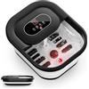 COMFIER Pedicure con massaggio e funzione di riscaldamento, massaggiatore per piedi pieghevole, funzione vibrante e frizzante, timer, massaggio piedi pomice, 35 ℃-48 ℃, pedicure con 8 rulli shiatsu