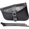 QJBOMTO Borse da sella per moto laterali - Borse laterali Softail in pelle PVC per Harley Sportster impermeabile, borsa portautensili laterale, universale per moto (lato sinistro)