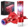 Torchbeam Lampadine H4 LED 100W 32000LM, 600% 6500K Bianco Freddo, 1:1 Design H4 Lampadina Sostituzione per Alogena, Plug and Play, Confezione da 2