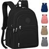 KTUEOV Zaino Scuola 25L, Leggero Zaino Scuola Media Ragazza in Nylon Zainetto Multitasche Uomo Donna Zaini Scuola Superiore Università Impermeabile Zaino PC 15,6 Pollici per Scuola, Viaggo e Lavoro