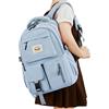 FIORETTO zaino scuola teenager ragazza donna zainetto scuola zaino scuola 14 scomparto per laptop, idrorepellente e leggero Blu
