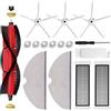 UPUPDAY Accessori Kit di Ricambi per Xiaomi Roborock S5 Max SS Max 6 Pure S6 MaxV S50 S51 S55 S5 S60 S65 S6, 1 Spazzola Principale, 2 Filtri HEPA, 3 Spazzola Laterale, 2 Panno, 6 Filtri per l'acqua
