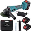 viemylu Smerigliatrice angolare A BATTERIA flex 100/125mm 24V 3000Mha, 2 BATTERIE