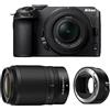NIKON Kit fotografico personalizzato creato utilizzando NIKON Z30 + Z 16-50 + Z 50-250 + Adaptateur FTZ II