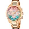 Festina Orologio Donna F20639/8 Boyfriend Rainbow cassa di Acciaio inossidabile 316l Rosa cinturino in Acciaio inossidabile 316l