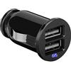 Goobay 44177 Doppia porta USB A Caricabatteria per auto 12W Adattatore accendisigari 12V / 24V