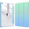 FINTIE Custodia per iPad 10.2 Pollici 9a / 8a / 7a Generazione (2021 2020 2019) - [Built-in Pencil Holder] Antiurto Sottile Case Posteriore Trasparente Cover con Auto Sveglia/Sonno,Seaside Ombre
