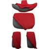 ergositting Set Fodere elasticizzate per sedia ergonomica regolabile con schienale - 4 pezzi (Rosso)