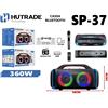 Hutrade Cassa Amplificata Sp-37 360W Karaoke Bluetooth Microfono Wireless Trolley